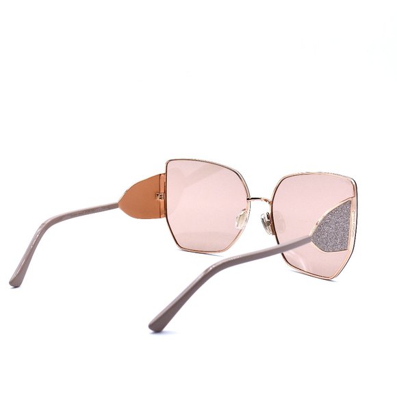 NEW JIMMY CHOO RIVER/S BKU GOLD NUDE AUTHENTIC SUNGLASSES - Picture 7 of 13